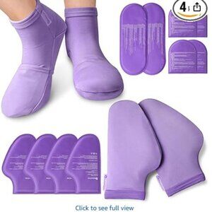RelaxCoo Cold Therapy Socks & Gloves Size S/M Lavander Purple Colored